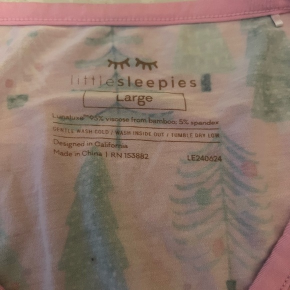 Little Sleepies Pink Tree Print Pajamas - Picture 3 of 3